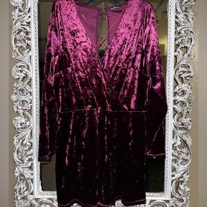CHARLOTTE RUSSE burgundy romper